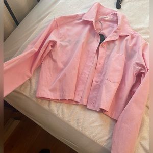 Pink long sleeve Good American top